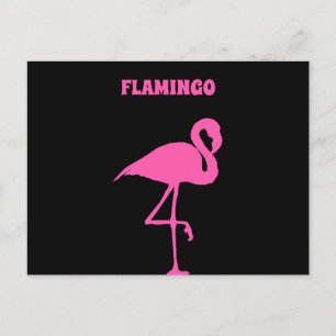 Cartão Postal Personalizar Flamingo Rosa