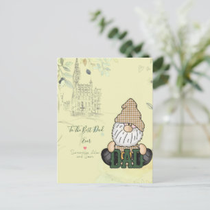 Cartão Postal Personalizar Gnome do Pai Carro-presente para Pa