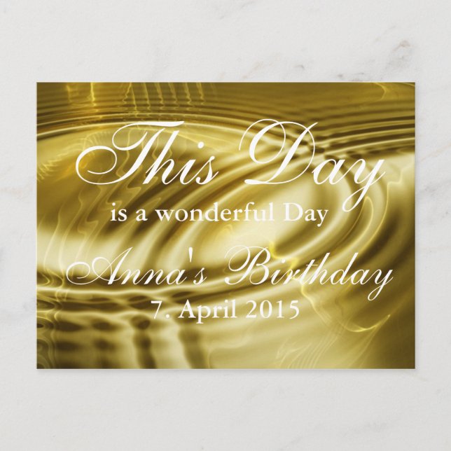 Cartão Postal Personalizar o seu texto, sinal, imagem e fundo (Frente)