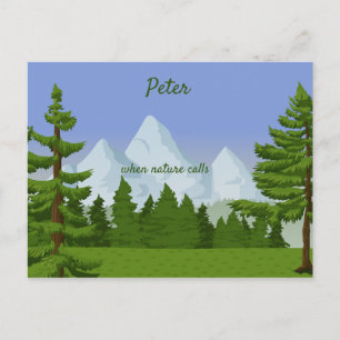 Cartão Postal Personalizar paisagem Legal da Floresta