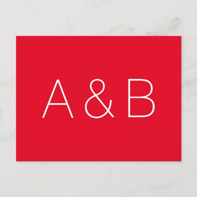 Cartão Postal Personalizar, personalizar o monograma inicial do  (Frente)