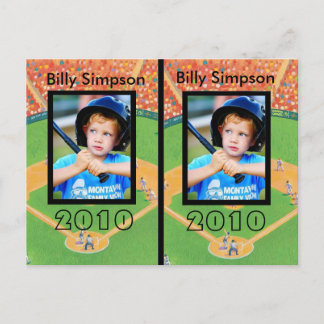 Cartão Postal Personalizar placas de basball