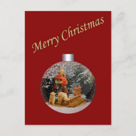 Cartão postal personalizável da cena natalícia