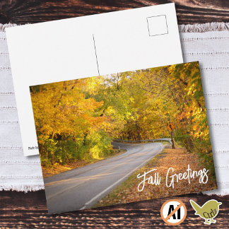 Cartão postal personalizável de Estrada Sinucosa c