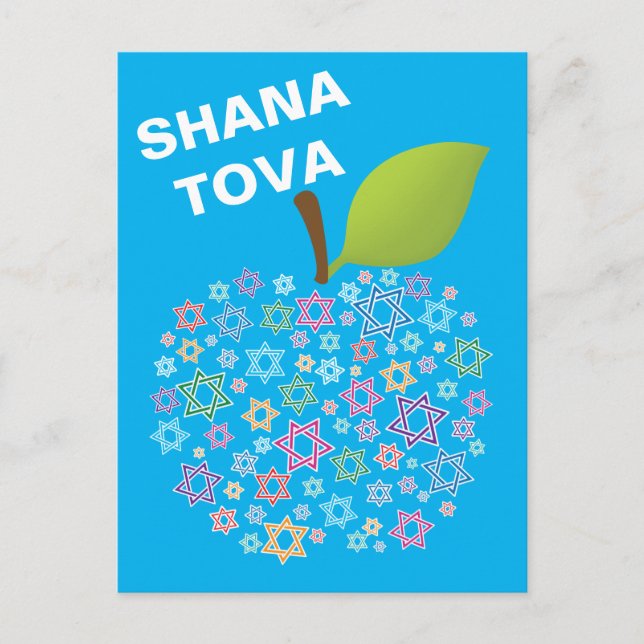 Cartão Postal 🕎 Personalizável [frente e verso] Shana Tova (Frente)