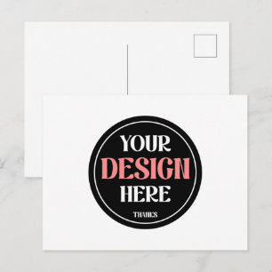 Cartão Postal Personalizável, limpo, elegante e sofisticado
