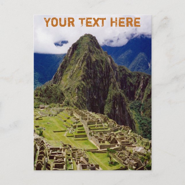 Cartão Postal Personalizável Machu Picchu, Peru (Frente)