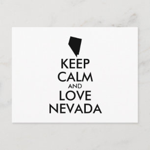 Cartão Postal Personalizável MANTENHA A CALMA e AME NEVADA