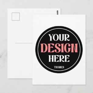 Cartão Postal Personalizável, moderno, elegante e atemporal