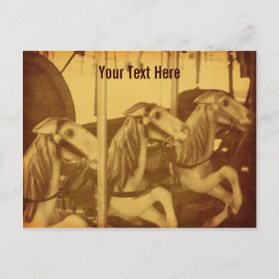 Cartão postal Personalizável para Cavalos Carros