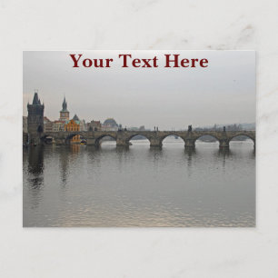 Cartão Postal Personalizável Ponte Charles, Praga