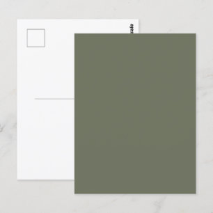 Cartão Postal Personalizável Verde Musgo