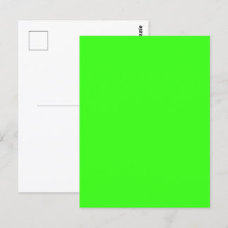 Cartão Postal Personalizável Verde Neon