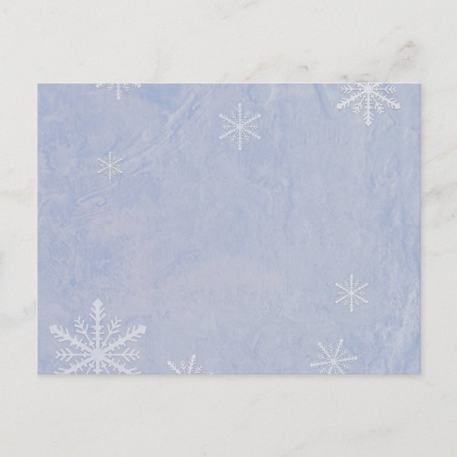 Cartão Postal PERSONALIZE Papel Snowflake 3 - Azul Original (Frente)