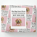 Cartão Postal Personalized “Best Dog Ever” Dog Newspaper<br><div class="desc">Celebrate your furry best friend with this personalized “Best Dog Ever” newspaper-style postcard. Designed like a playful dog lover headline, this custom postcard features your dog’s photo, name, and a fun “voted #1” message that’s guaranteed to make pet parents smile. Perfect for mailing, gifting, or displaying, this postcard is a...</div>