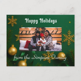 Cartão Postal Personalized Christmas Family Photo Postcard