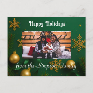 Cartão Postal Personalized Christmas Family Photo Postcard