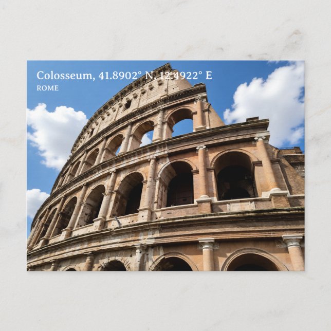 Cartão Postal Personalized, Colosseum, Rome, Italy (Frente)