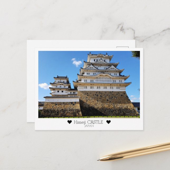 Cartão Postal Personalized, From Himeji Castle  with Love (Frente/Verso In Situ)