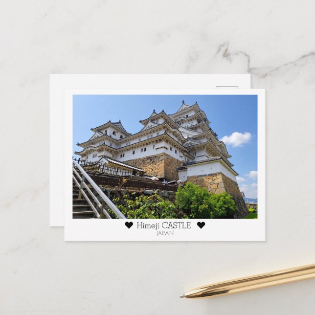 Cartão Postal Personalized, From Himeji Castle  with Love (Frente/Verso In Situ)