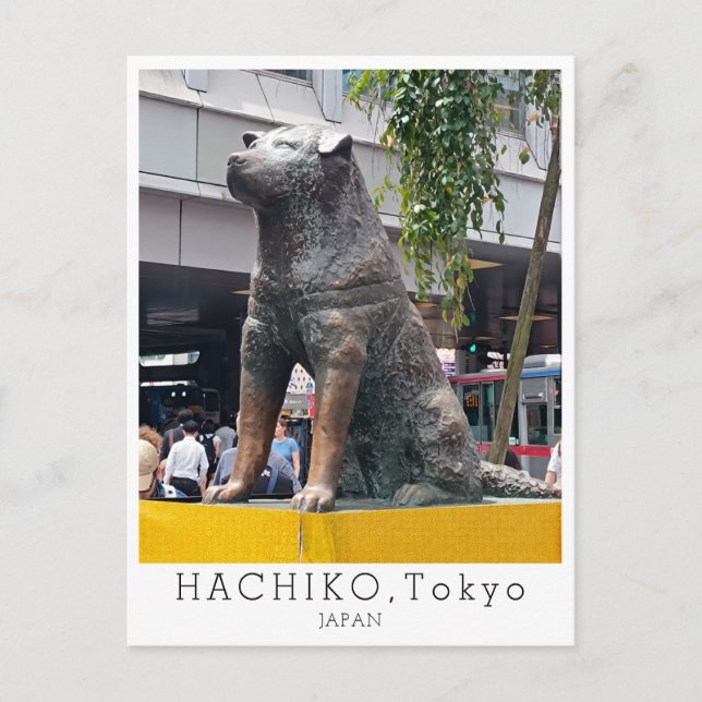 Cartão Postal Personalized, Greetings from TOKYO, Hachiko, Japan (Frente)