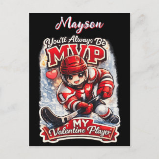 Cartão Postal Personalized Hockey MVP My Valentine Player