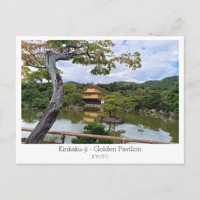Cartão Postal Personalized, Kinkaku-ji- Golden Pavilion, Japan (Frente)