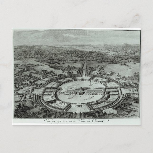 Cartão Postal Perspectiva da Cidade de Chaux, c. 1804 (Frente)