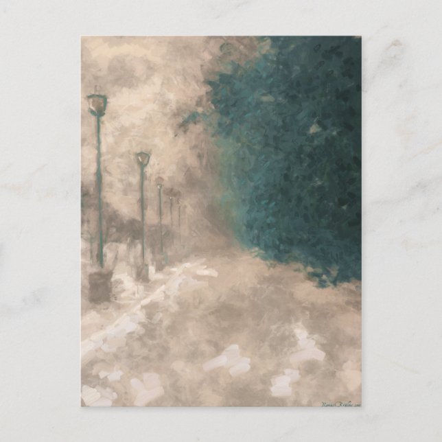 Cartão Postal Perspectiva do inverno (Frente)