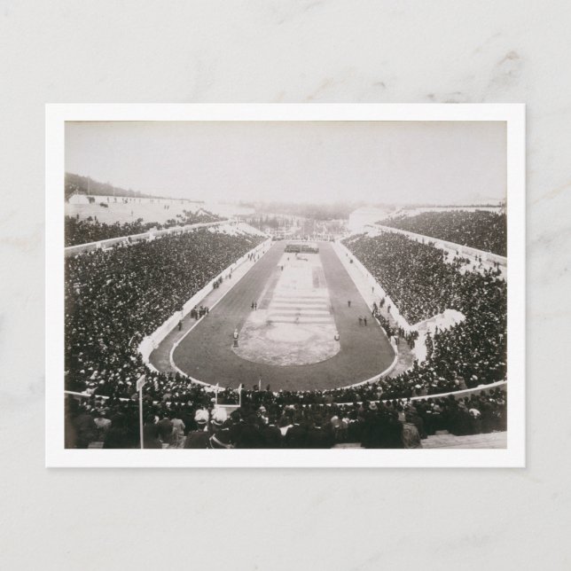 Cartão Postal Perspectiva dos primeiros Jogos Oficiais de Olimpi (Frente)