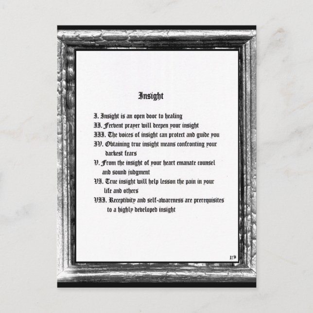 Cartão Postal Perspicácia (Frente)