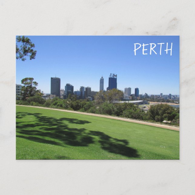 Cartão Postal perth skyline Park (Frente)
