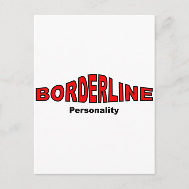 Cartão Postal Perturbação da Personalidade Borderline (Frente)