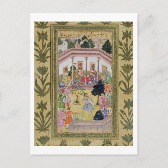 Cartão Postal Perturbação de um louco num encontro social, (Frente)