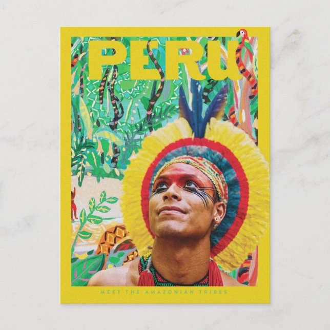 Cartão Postal Peru Amazon Rainforest (Frente)