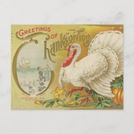 Cartão Postal peru de Ação de Graças vintage