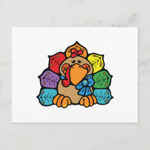 Cartão Postal peru de desenho animado colorido e fofo