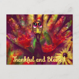 Cartão Postal Peru Grato Abençoado Personalizado Dia de Ação de