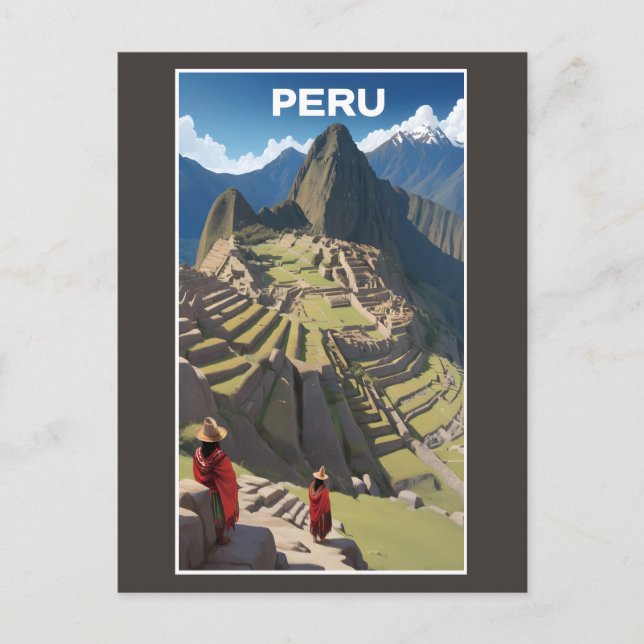 Cartão Postal Peru Machu Picchu (Frente)