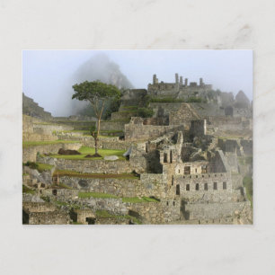 Cartão Postal Peru, Machu Picchu. A antiga cidadela de