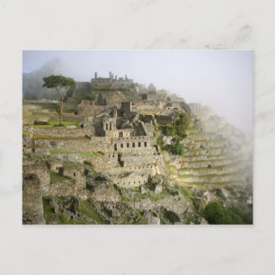 Cartão Postal Peru, Machu Picchu. A antiga cidadela de Machu