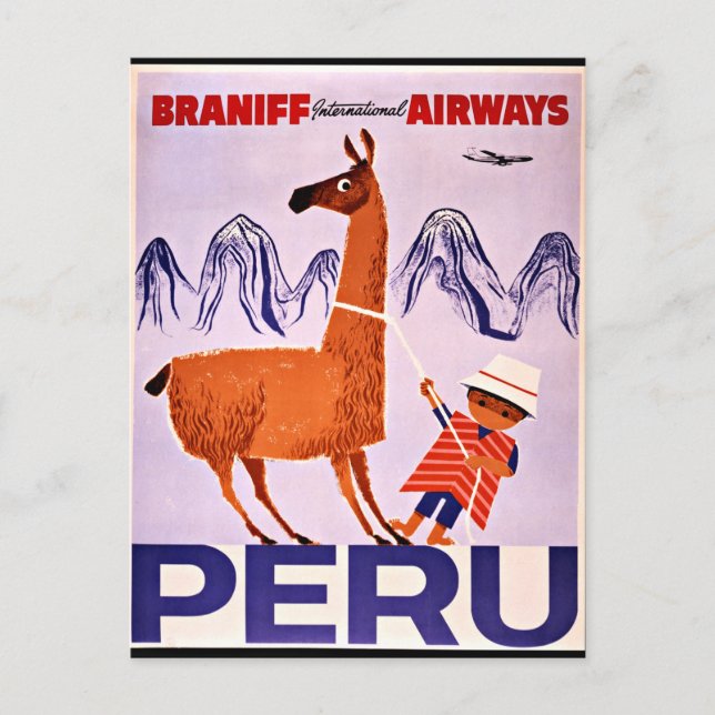 Cartão Postal Peru Viagem Vintage (Frente)