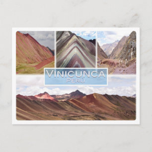 Cartão Postal Peru - Vinicunca - Vale Vermelho -