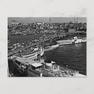 Cartão Postal Peru Vintage Istambul porto de Galata