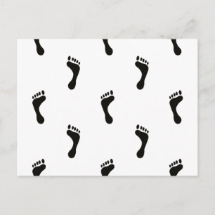 Cartão Postal Pés Descalços em Preto e Branco