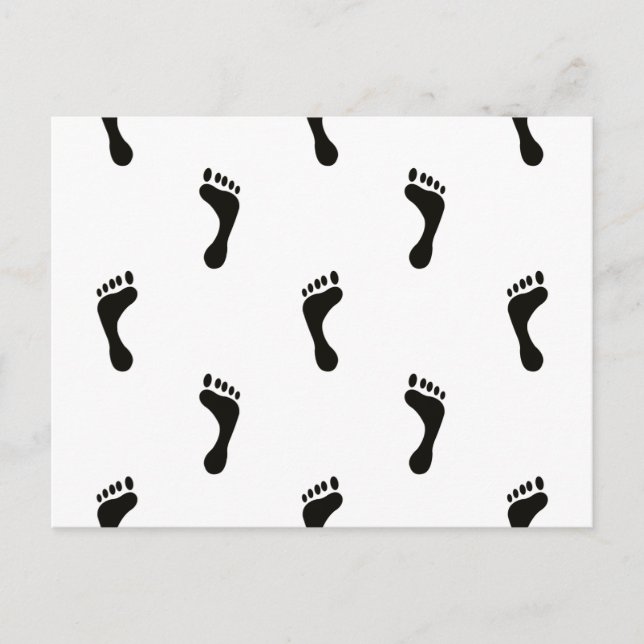 Cartão Postal Pés Descalços em Preto e Branco (Frente)