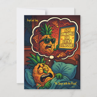 Cartão Postal Pesadelo de TropiCool Tony - Abacaxi na Pizza