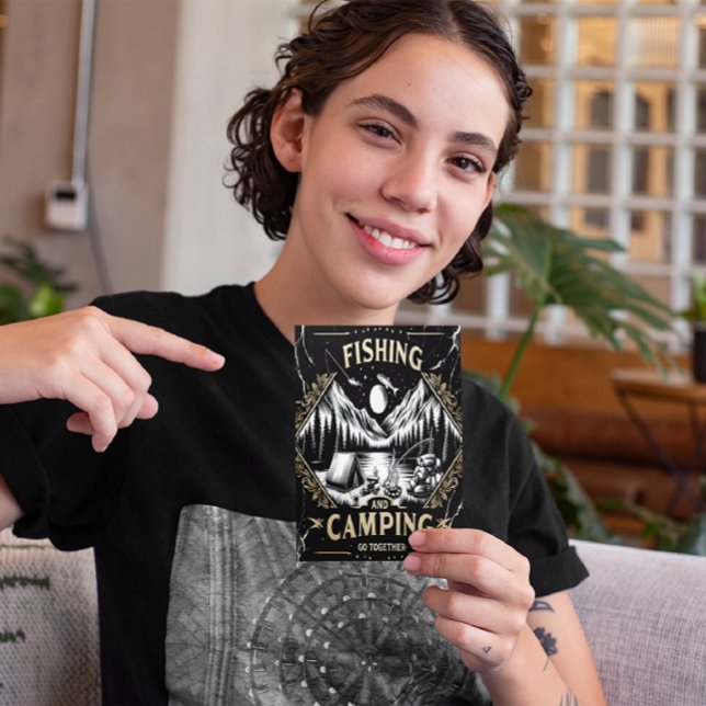 Cartão Postal Pesca À Noite E Aventura De Campanha (Criador carregado)