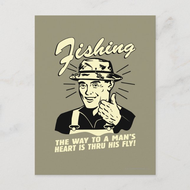 Cartão Postal Pesca: Através de sua mosca (Frente)