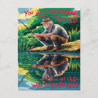Cartão Postal Pesca Com Idade